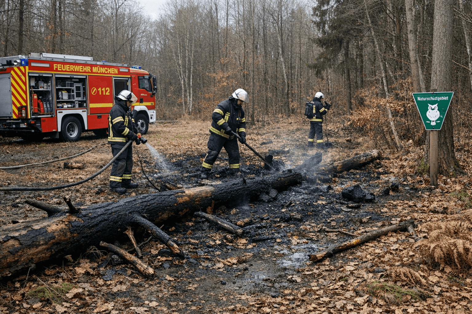 Rauch in der Aubinger Lohe: Feuerwehr stoppt Kleinbrand