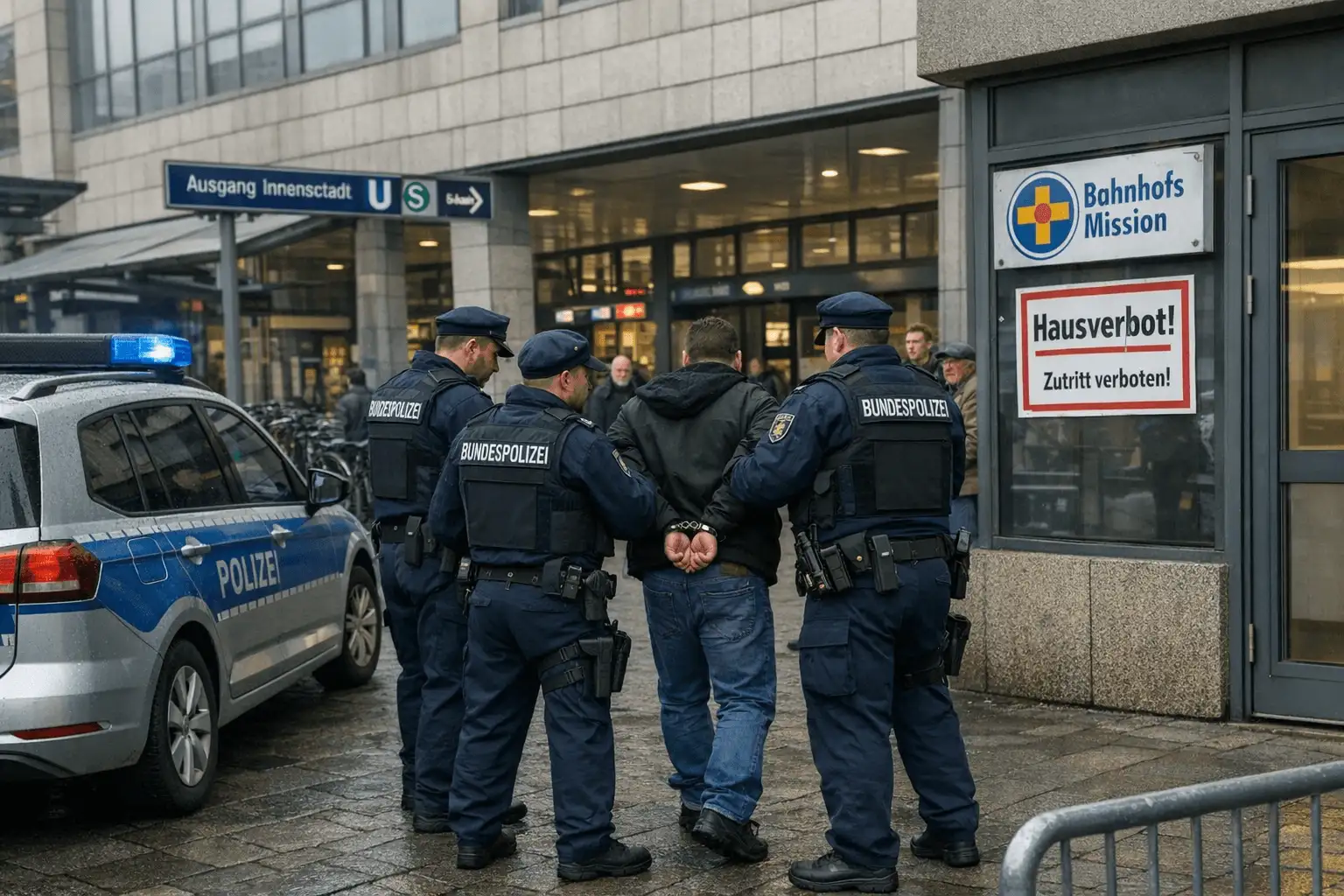 Kurzmitteilung: Festnahme am Münchner Hauptbahnhof eskaliert