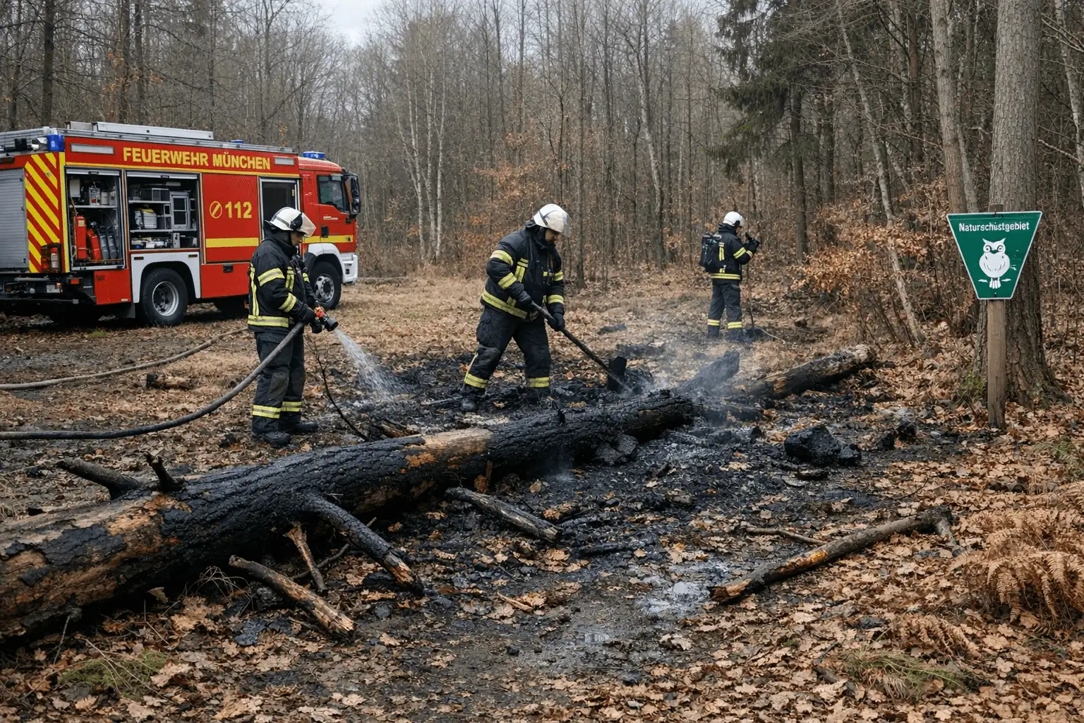 Rauch in der Aubinger Lohe: Feuerwehr stoppt Kleinbrand